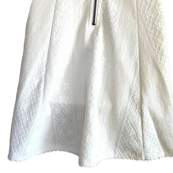 FREE PEOPLE SIZE 10 IVORY WHITE LACE FIT & FLARE SKATER DRESS - Picture 15 of 16